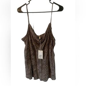 Nwt A New Day Leopard Animal Print Tank Black And Grey‎ Xxl